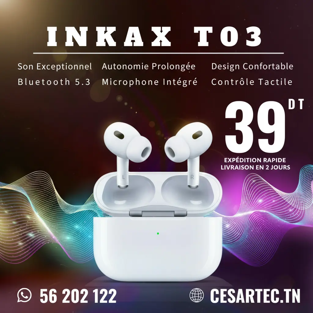 Ecouteur Sans fil (Airpods) – Inkax T03