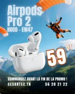 Écouteurs Sans Fil Hoco EW 47 - Blanc - Design AirPods Pro 2ème Génération