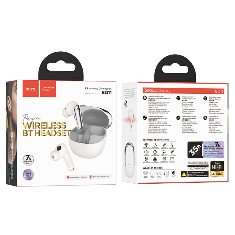 Ecouteur Bluetooth (Airpods Pro) HOCO – EQ 11 – Blanc