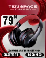 Casque Ten Space Sans Fil H -D 24 PRO – Noir