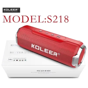 Enceinte Bluetooth Koleer S218 rouge au meilleur prix en Tunisie