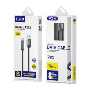 Câble Type-C PZX V212 8A 66W charge ultra-rapide noir CesarTec Tunisie