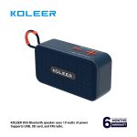 Haut-parleur bluetooth portable Koleer H33 bleu puissant